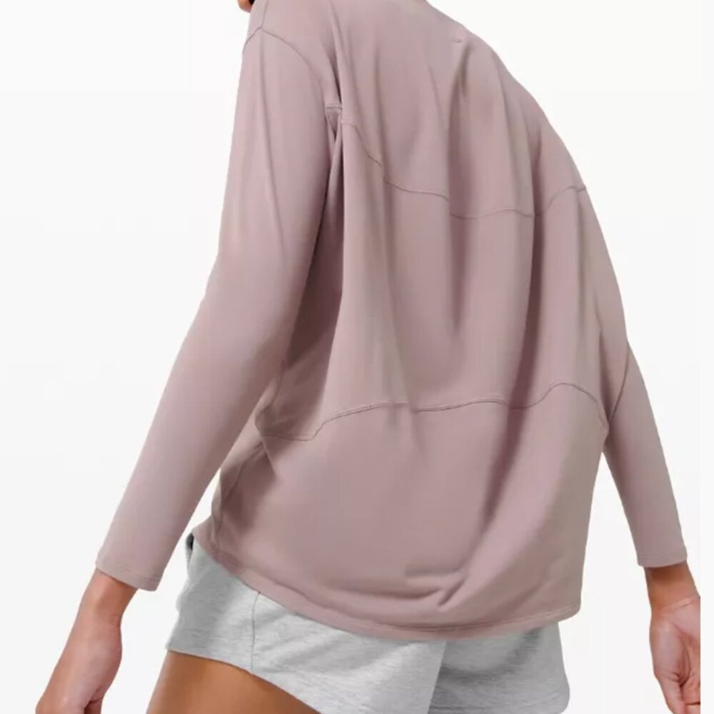 Lululemon Back In Action Relaxed Fit Long Sleeve Boatneck Shirt